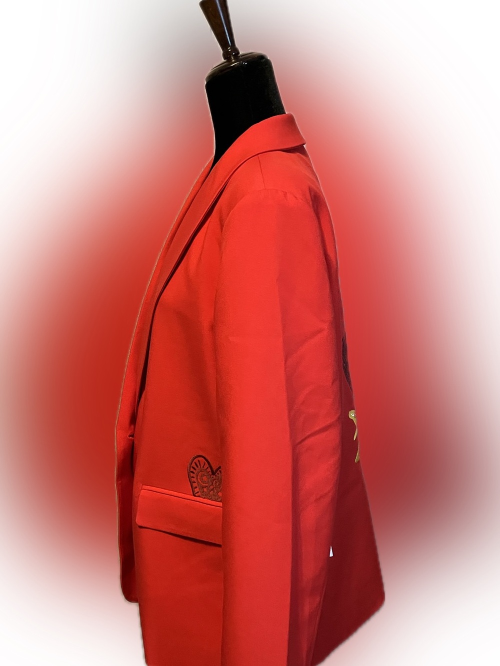 Never Fully Dressed Red Sundazed Romance Blazer size 12 - Picture 8 of 16